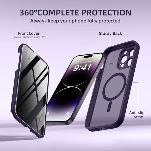 BERFY for iPhone 14 Pro Max Case, Compatible with Magsafe, Deep Purple by BERFY - Used condition - Image 8