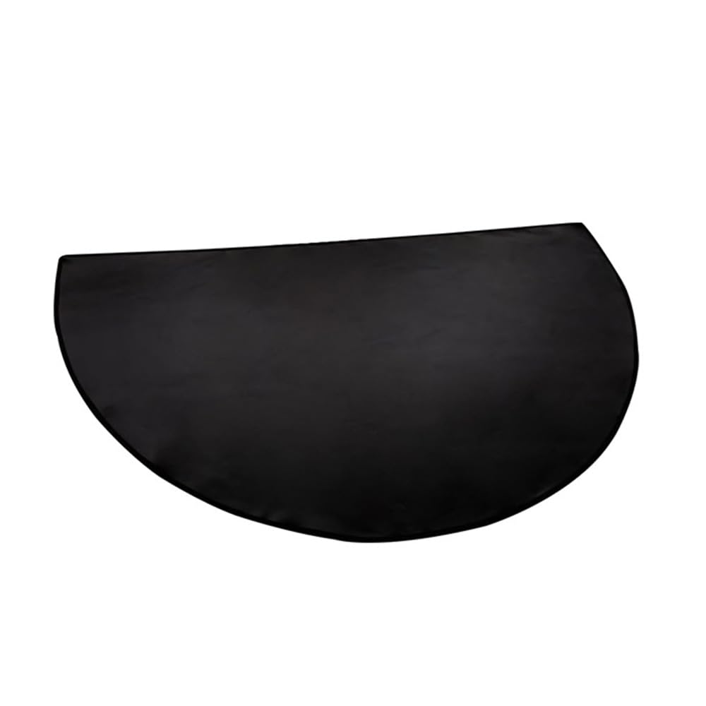 Tappetino mezzo rotondo per camino, 61 x 106 cm, tappetino mezzo rotondo protegge i pavimenti, resistente alle fiamme, antiscivolo, universale, isolamento termico, protegge i pavimenti