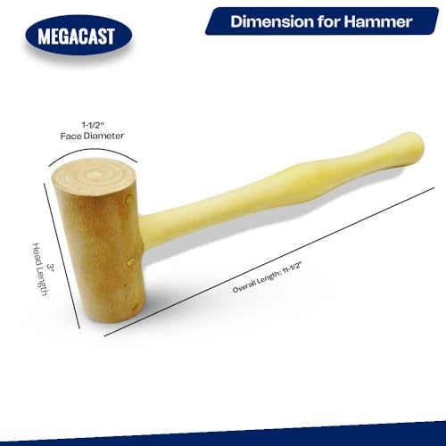 Image of Natural Rawhide Mallet Tool, Professional Rawhide Leather Hammer Mallet for Rounding Ring Shanks, Jewelry Making, Leather working, Woodworking (1.50)