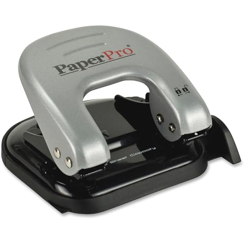 Image of PaperPro inDULGE 20 Reduced Effort 2-Hole Punch, 20 Sheets, Silver (2310)