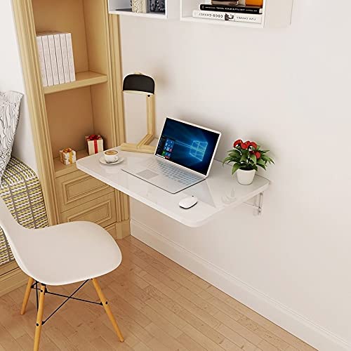Escritorio de pared plegable, escritorio plegable montado en la pared, escritorio plegable montado en la pared para pequeños espacios de ahorro, para espacios pequeños, escritorio de pared flotante
