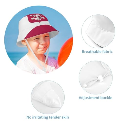 Polish FlagChildren's Bucket Hat for Boys and Girls, Breathable Summer Beach Hat54cm4