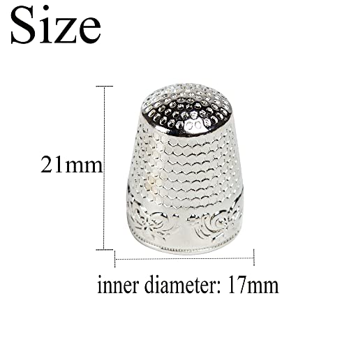 Gygyl 4Pcs Sewing Thimble, Sewing Thimble Finger Protector, Accessories Diy Sewing Tools (Silver) #TOP2