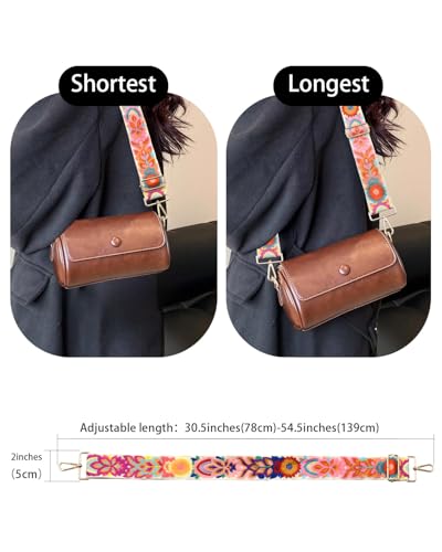 Image of Embroidered Purse Straps Replacement Crossbody Wide Adjustable Bag Straps