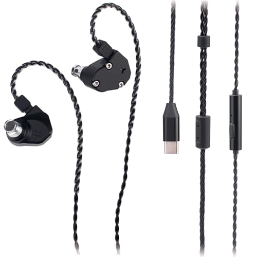 TINHIFI C2 HiFi IEM | LCP+PU R|Wbg_Ct | 0.78mm 2sbLP[u | FPSQ[&yp̍𑜓xCC[j^[ (ubN, C2 2025 Type-C+}CN)