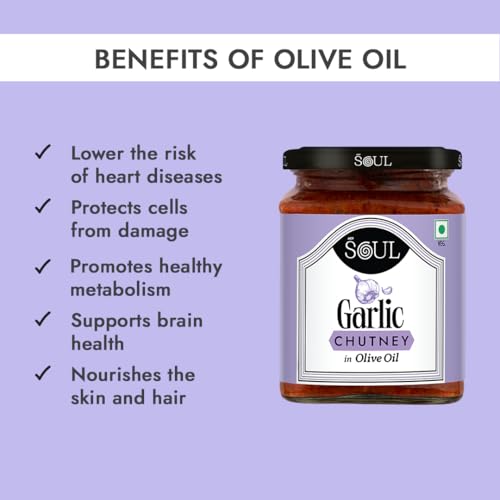 Image of ADF Soul Garlic Lovers' Delight | Made in 100% Olive Oil | Our Best-Selling Spicy & Bold Indian Chutney with Real Garlic and Hand-Crafted masalas | Perfect with Snacks & Meals |275g.