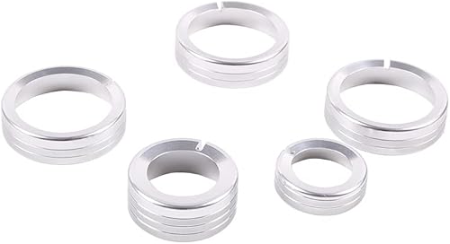 Miniatura 3 de Cubierta de botón de ajuste de volumen de aire acondicionado de CA para consola central, cubierta de aluminio para perilla de interruptor de faros