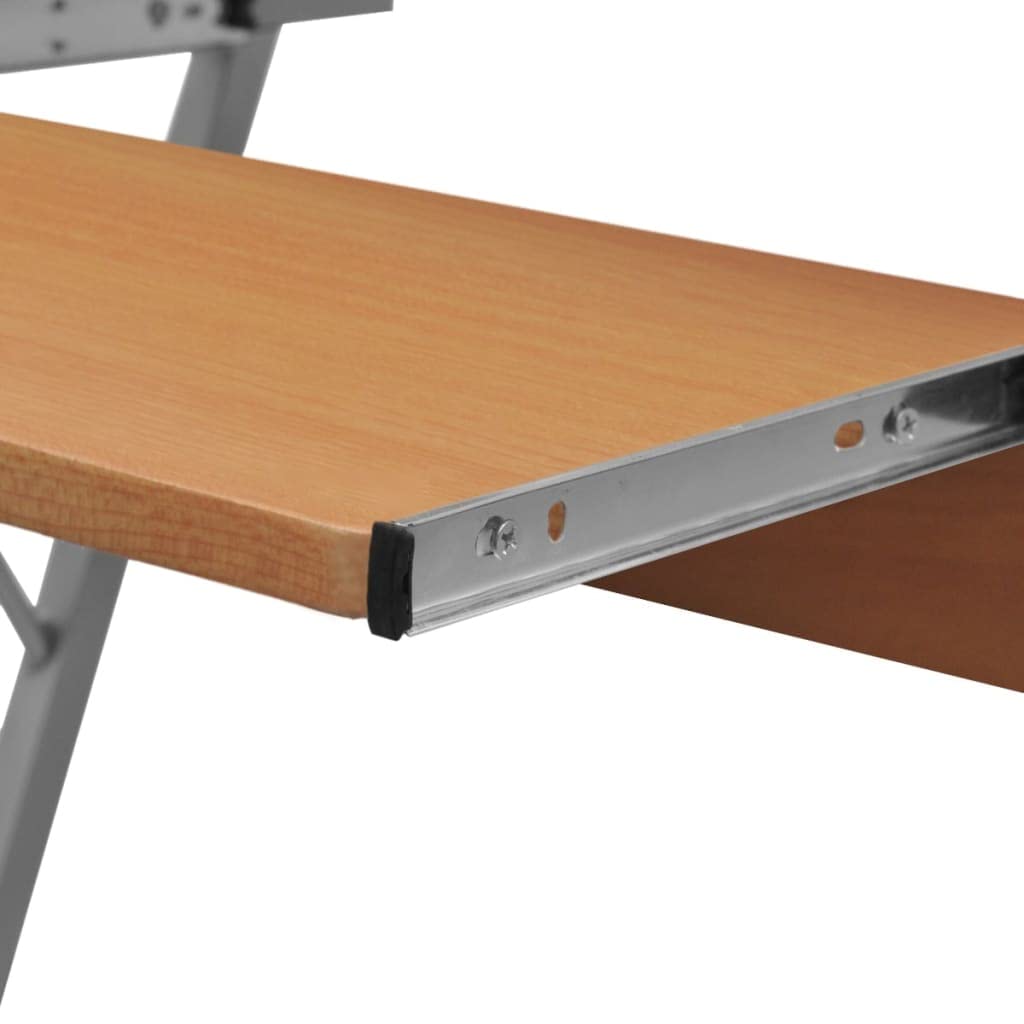 vidaXL Table de Bureau Brune pour Ordinateur