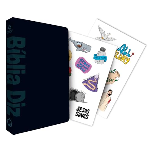 Kit Bíblia de Estudo Diz NAA Sticker + Caderno Anotações Bíblicas