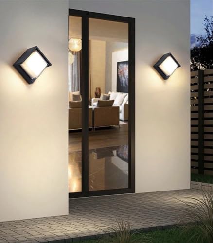 Image of blissbells Modern Square LED Wall Lamp | Matte Black Outdoor & Indoor Designer Wall Light for Home Decor