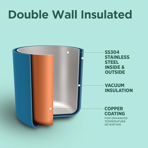 Image of Milton Swing 600 Thermosteel Water Bottle 540 ml with One Touch Safety Lock, Long Hours Hot and Cold, Leak Proof Lid, ISI Certified I Vacuum Insulated I for Office, Gym, School I Blue