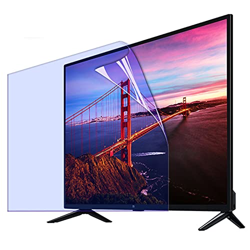 BU TV Screen Protectors 55 Inch Anti-Glare TV Film - Anti- Blue Light Screen Protector Filter Blocking Blue Light From 400 To 450Nm Protection Eyes