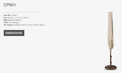 Miniatura 2 de Treasure Garden Modelo CP920 - Funda para sombrilla voladiza para AKZAKZSQ, AKZ13  AKZRT (no es compatible con AKZSQ11)