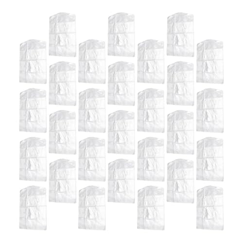 VOSAREA 100pcs Dry Cleaning Bag Garment Covers Dustproof Bag for Clothes Dry Cleaning Pouch