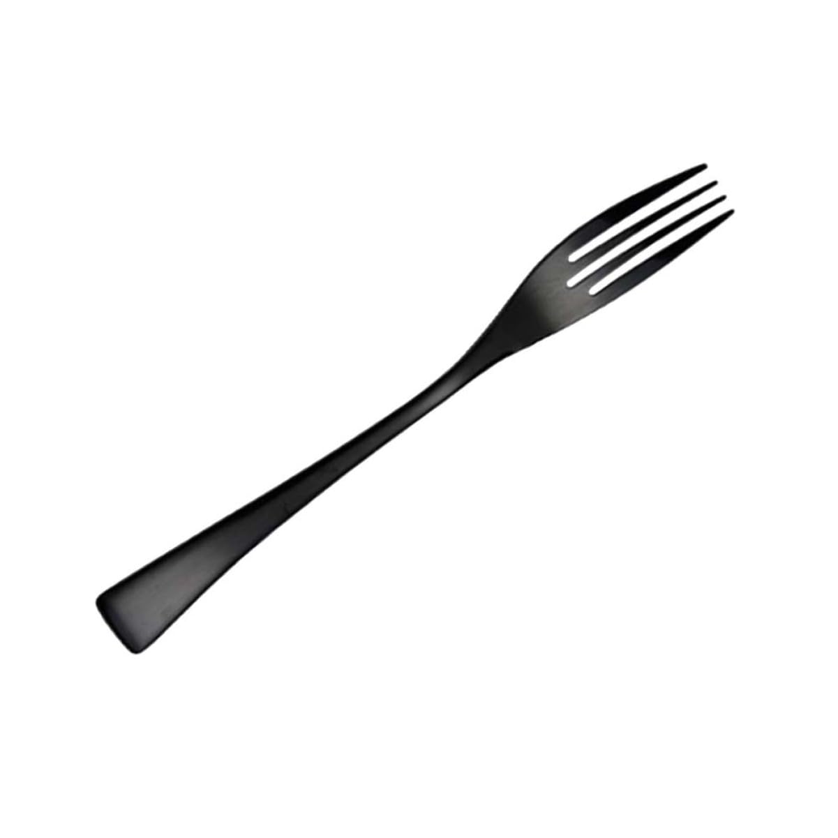 NAMOARLY Black Stainless Steel Table Fork Western Dinner Fork for Fine Dining Tea Parties