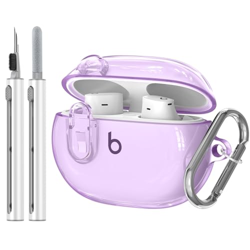 Coque Beats Studio Buds protection transparente antichoc violette kit