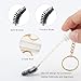 48 Pieces Disposable Mascara Wands Set,Include 24 pcs Disposable Crystal Lash Spoolies Brush and 24 Pieces Reusable Diamond keychain Empty Eyelash Brush Tubes