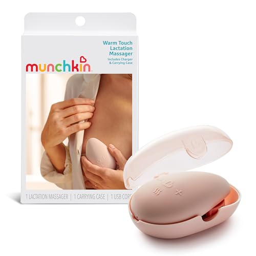 Image of Munchkin Warm Touch Lactation Massager with Heat and Vibration, Breastfeeding Postpartum Essentials, Award Winning, Light Pink