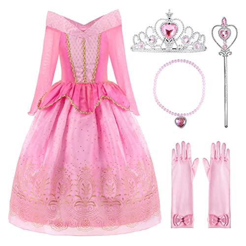 ReliBeauty Girls Princess Dress up Costume with Accessories, 3T, Pink by ReliBeauty - Used condition - US$25.55