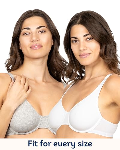 Image of Fruit of the Loom Women's Unlined Underwire Bra - Cotton & Spandex Blend for Natural Shape and Flexibility