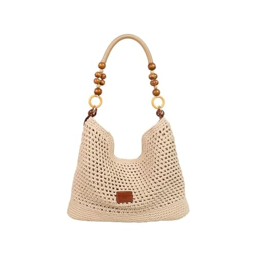 Boho Crossbody Bags for Women Summer Beach Bag Macrame Shoulder Tote Bag Crochet Purse Travel Hobo Handbag