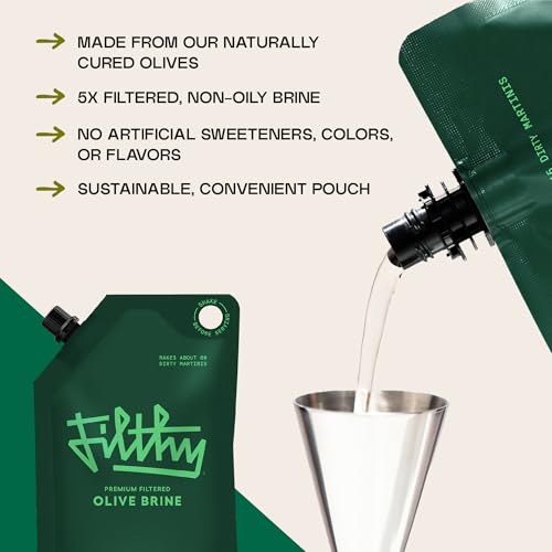 Image of Filthy Olive Brine, Premium Cocktail Mixer - 32 Oz Pouch