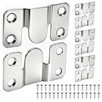 8 Stück Schwerlast Bilderrahmen Aufhänger Edelstahl, Ineinandergreifend für Foto, Spiegel, Wandhalterung und Möbelverbinder (54mm×30mm)