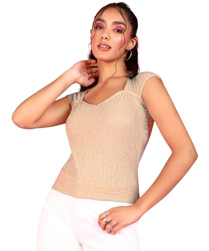 Image of POPWINGS Casual Crush Design Sweetheart Neck Sleeveless Tops for Women || Stylish Western Tops for Women || Summer Women Top