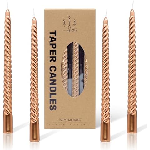 Alederways Rose Gold Tapered Candles Cover