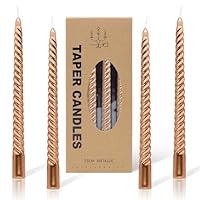 Lot De 8 Bougies Coniques Torsadées Blanches De 20 Cm Pour Saint-Valentin, Noël, Fête D'anniversaire