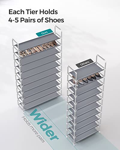 image for SONGMICS Shoe Rack, 10-Tier Shoe Shelf, Shoe Storage Organizer, 11 x 3