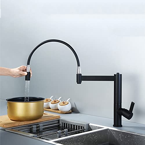 Robinet de cuisine noir extensible pour simplifier vos recettes