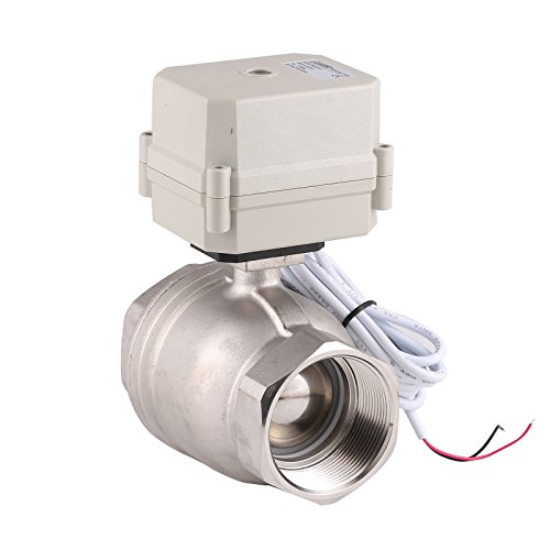 BOKYWOX NPT 2'' Motorized Ball Valve 24V Electrical Ball Valve CR2-01 Stainless Steel 304 with Indicator