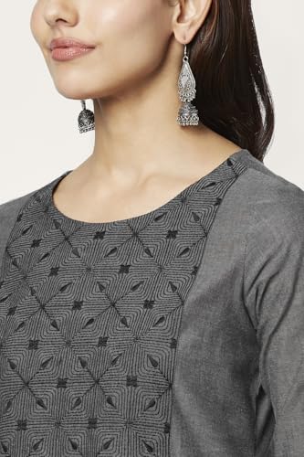Image of Rangmanch by Pantaloons Women's Cotton Polyester Solid Regular Kurtas