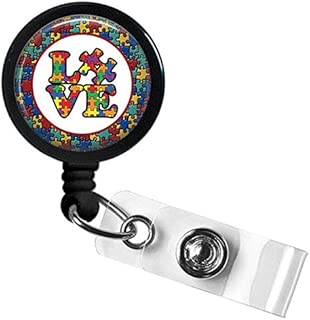 Autism Awareness Diversity Puzzle Pieces Retractable Reel Badge ID Card Holder - coolthings.us