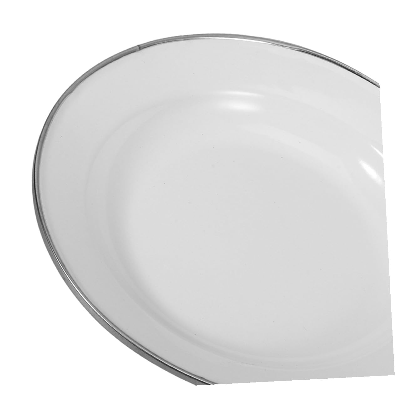 Gatuida Platos de Aperitivos de Esmalte Blanco Grueso 4 Piezas Retro