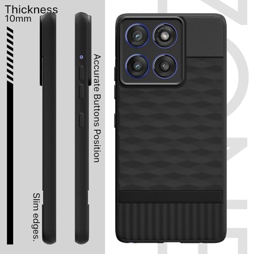 Image of Shockproof Case for Motorola Edge 60 Stylus 5G | Full Camera Protection | TPU Flexible Back Cover for Motorola Edge 60 Stylus 5G (Matte Black)
