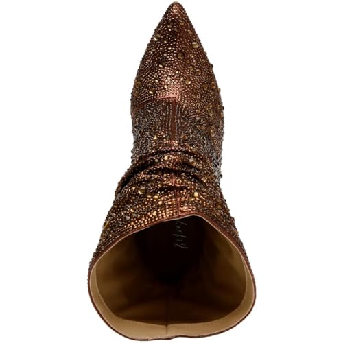 Betsey Johnson Womens Satin Embellished Ankle Boots2