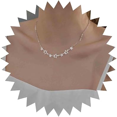 Vintage Tiny Star Choker Necklace Silver Stars Dangle Necklaces Mini Star Pendant Necklaces Celestial Necklace Jewelry for Women