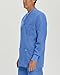 Landau Essentials Relaxed Fit 5-Pocket Snap-Front Scrub Jacket for Men 7551 Ceil Blue