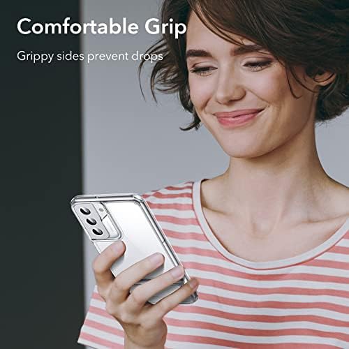 ESR Metal Kickstand Case Compatible with Samsung Galaxy S22 Case, Versatile Patented Kickstand, Crystal Clear Scratch-Resistant Back Cover, Clear