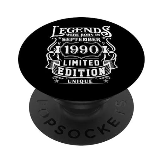 Cumpleaños Septiembre 1990 Edición Limitada Regalo Vintage PopSockets PopGrip Intercambiable