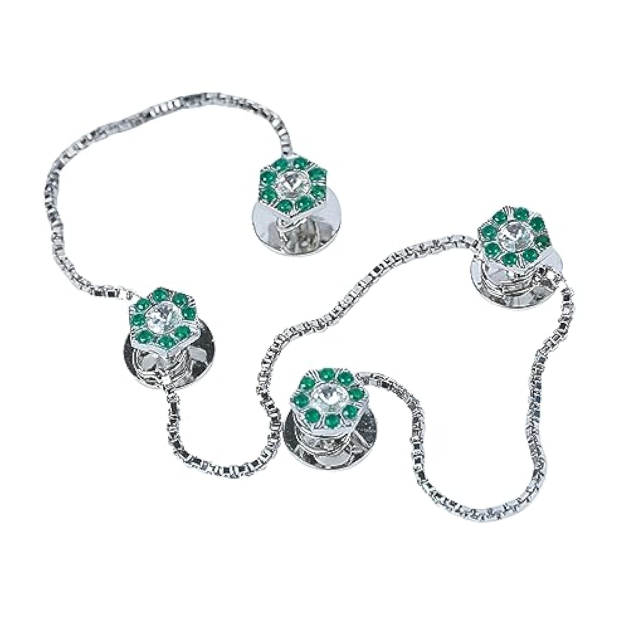 Silver Plated Hexagon Designer Kurta Buttons for Men