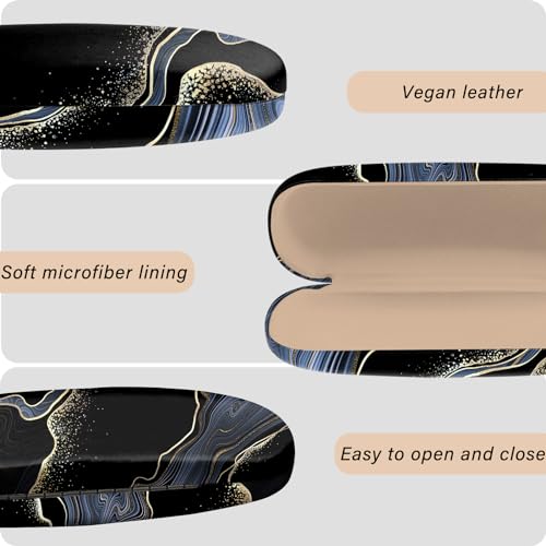 Image of Eyeglasses Case Hard Shell Protective Case for Glasses Eyeglass Box with Cleaning Cloth for Girls Women Cute Aesthetic