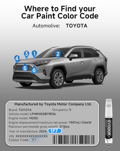 Image of 1F7 Classic Silver Metallic Touch Up Paint Compatible with Toyota Exact Match 2 in 1 Touch up Paint for Chips and Nicks Repair