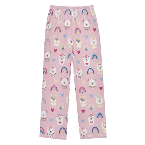 ZZKKO Llama Alpaca Faces Hearts Boys Pants for Kids Jogger Pants with Pockets S-XL - Main Image