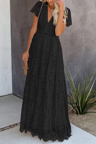 PRETTYGARDEN-Womens-Floral-Lace-Maxi-Dress-2023-Short-Sleeve-V-Neck-Bridesmaid-Wedding-Evening-Party-Dresses