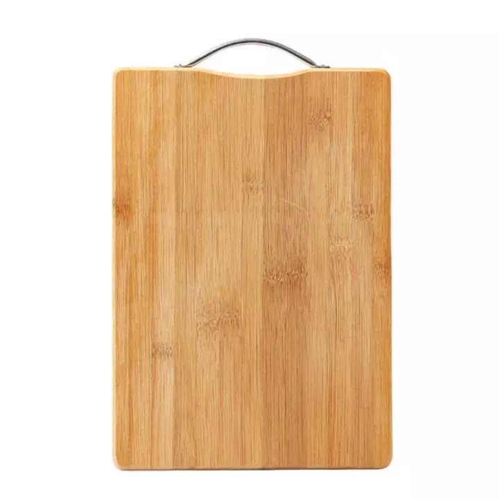 Selecto BCT Wooden Chopping Board With Steel Handle | Bamboo | Standard Size | Best For Vegetable chopping Cutting Meat Fish Etc.