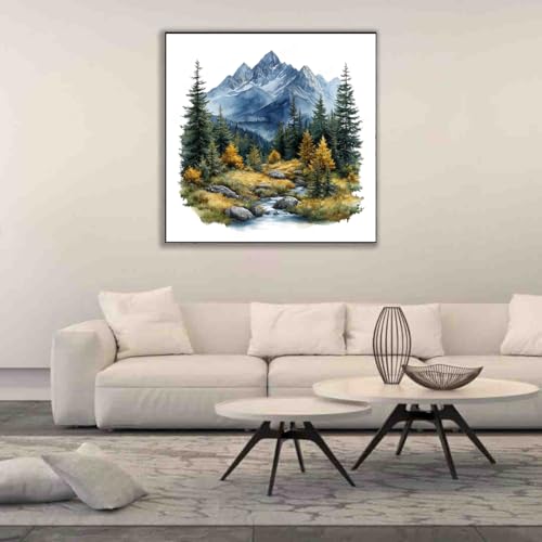 Image of Scenery Cross Stitch Kits for Adults Beginner,Counted Cross Stitch Kits Printed Stitching Cute Patterns Dimensions Needlepoint Art Crafts Embroidery Kits for Adults Beginners (13.7x13.7 inch)