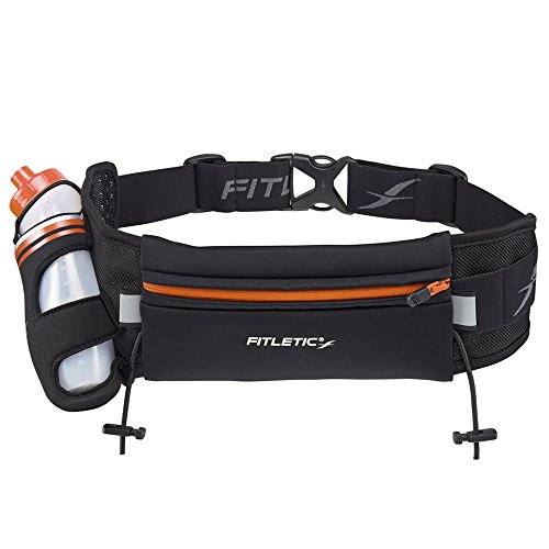 Fitletic Running Hydration Belt | Unique No Bounce Tech for Ironman, Triathlon, 5K